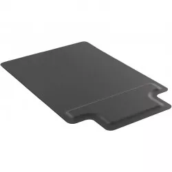 Covoras pentru protectie pardosea, 90x120 cm, spuma memorie 2.2 mm, anti oboseala, negru mat