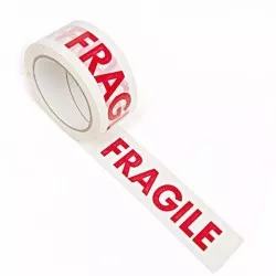 Banda adeziva imprimeu Fragile, rola 50mm x 66m, adeziv acrilic, ambalare si marcare colete