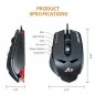 Mouse gaming optic 12000 DPI, cu fir, 7 butoane, USB, LED RGB, Rii