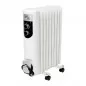 Radiator electric pe ulei 2000 W, 9 elementi, 3 trepte incalzire, termostat mecanic, 12x60x44 cm