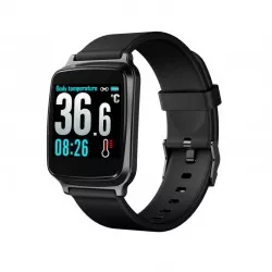 Smartwatch Bluetooth cu termometru, nivel oxigen, tensiune arteriala, 15 functii, iOS/Android,  LCD 1.3” TFT, IP67