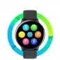 Smartwatch Bluetooth cu termometru, nivel oxigen, nivel imunitate, tensiune, 15 functii, iOS/Android, LCD tactil 1.28"