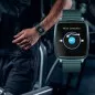 Smartwatch Bluetooth cu termometru, nivel oxigen, tensiune arteriala, 15 functii, iOS/Android,  LCD 1.3” TFT, IP67