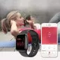 Smartwatch Bluetooth cu termometru, nivel oxigen, tensiune arteriala, 15 functii, iOS/Android,  LCD 1.3” TFT, IP67