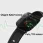 Smartwatch Bluetooth cu termometru, nivel oxigen, tensiune arteriala, 15 functii, iOS/Android,  LCD 1.3” TFT, IP67