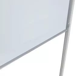 Tabla magnetica doua fete scriere, 90x120 cm, stand mobil cu blocare roti, rama aluminiu