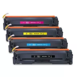 Cartus toner compatibil HP 415X, BK/C/M/Y, fara chip, de capacitate mare