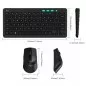 Kit tastatura si mouse Wireless, Ultra-Slim, DPI 3200, 3 butoane programabile,Rii