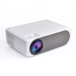 Video proiector LED Full HD, 1080P, sistem operare Android, home theater cu difuzor, USB, HDMI, AV VGA, slot SD, Jack 3.5