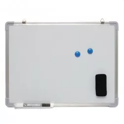 Tabla magnetica whiteboard premium, 90x150 cm, rama aluminiu, tavita markere