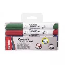 MARKER WHITEBOARD 4/SET 3MM KORES