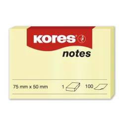 NOTES ADEZIV 50*75MM GALBEN PAL 100 FILE KORES