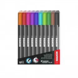 MARKER PERMANENT SET 10 1MM KORES