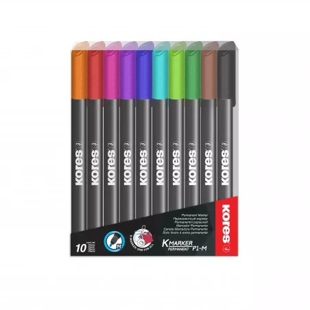 MARKER PERMANENT SET 10 1MM KORES