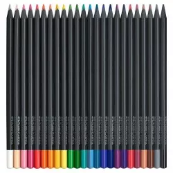 Creioane colorate pentru desene hartie neagra, set 24 culori