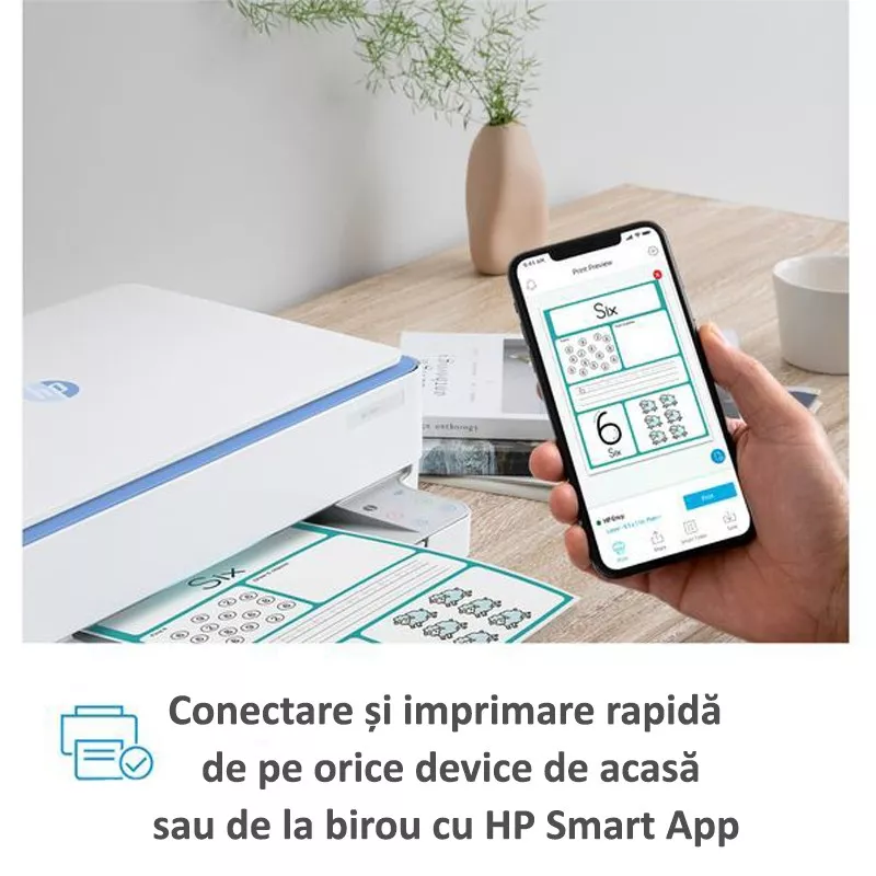 Multifunctionala Inkjet HP Envy 6010, A4, Bluetooth, Wi-Fi, USB, Duplex automat, resigilat