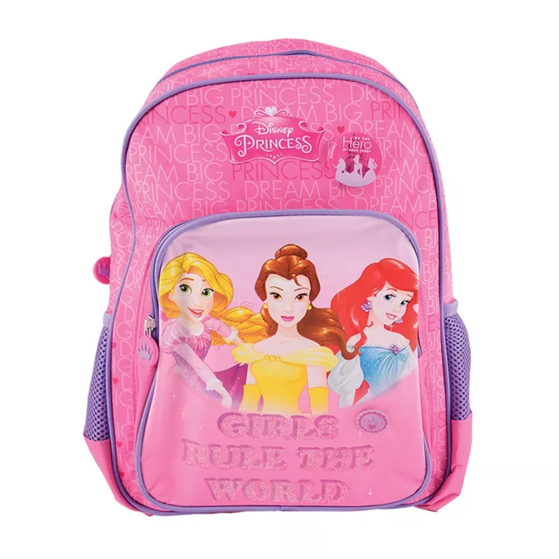 Ghiozdan Disney Princess, clasa 0, roz, 38x27x12 cm