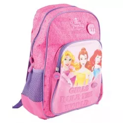 Ghiozdan Disney Princess, clasa 0, roz, 38x27x12 cm