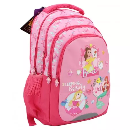 Ghiozdan Disney pentru fetite, 4 compartimente, clasele primare, inaltime 46 cm