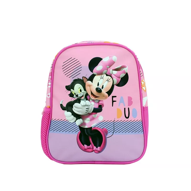 Ghiozdan pentru gradinita minnie mouse, roz, inaltime 28 cm