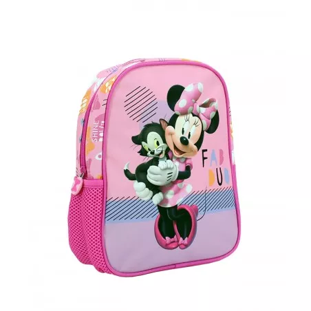 Ghiozdan pentru gradinita minnie mouse, roz, inaltime 28 cm