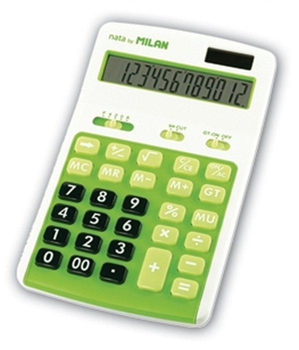 Calculator pentru birou 12 digiti Milan 150712 Culoare : Verde