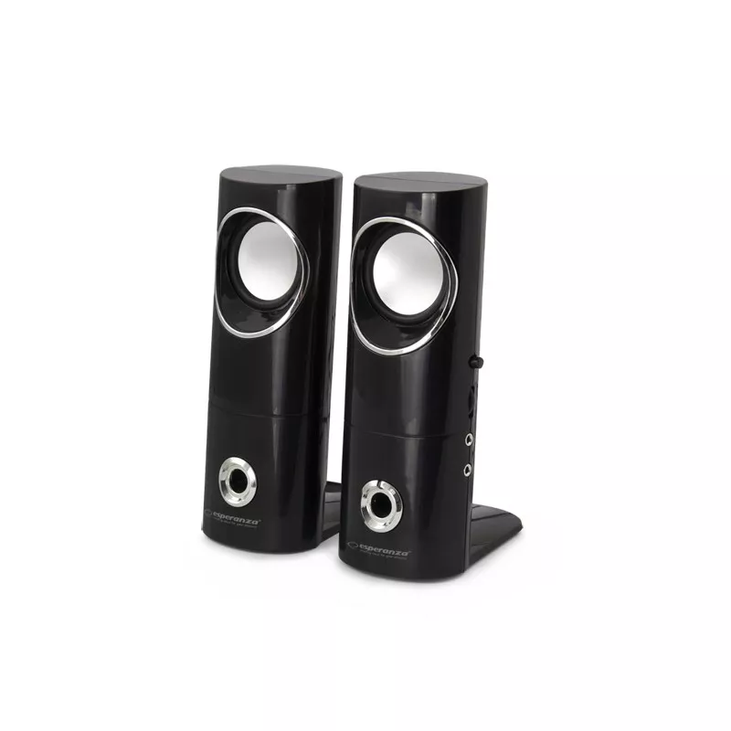 Sistem audio 2.0 Esperanza Beat, USB, jack 3,5mm, 6W, 4Ω, 5V, 60 Hz - 20 kHz, negru