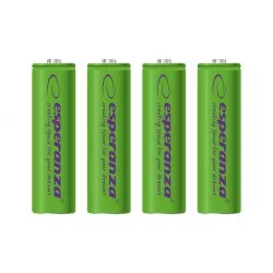 BATERIE REÎNCĂRCĂBILE ESPERANZA Ni-MH AA 2000MAH 4BUC. VERDE