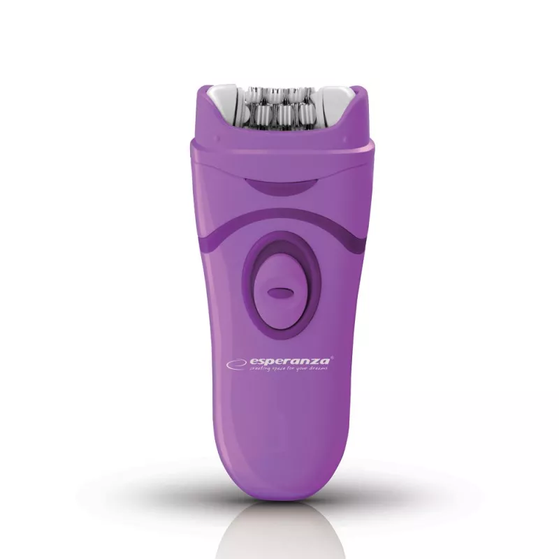 Epilator fara fir Esperanza Copacabana, 16 pensete, 2 trepte viteza, forma ergonomica, 13 x 5.5 x 2.5 cm, violet