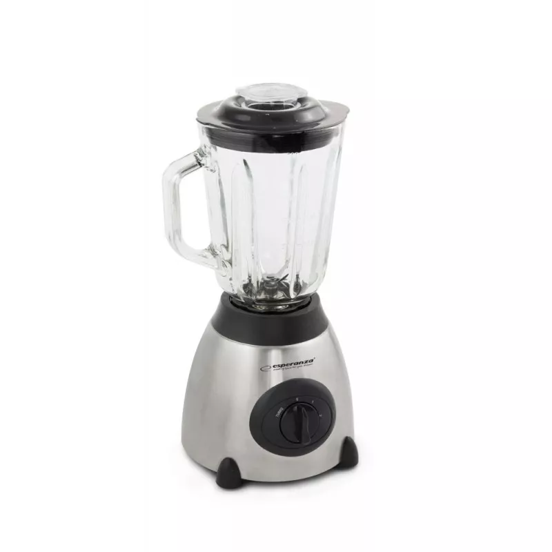 Blender Esperanza lame otel, 2 trepte viteza, functie turbo, 500W, 1,5L, argintiu