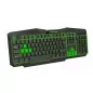 Tastatura gaming cu fir Esperanza Tirions, USB, iluminare led, 10mA, 5V/0,25V, 45 x 17,5 x 26 cm, negru/verde