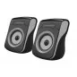 Sistem audio 2.0 Esperanza Flamenco, USB, jack 3,5mm, 6W, 4Ω, 5V, 20Hz-18kHz, 7,5 x 16,3 x 11,7cm, negru/gri