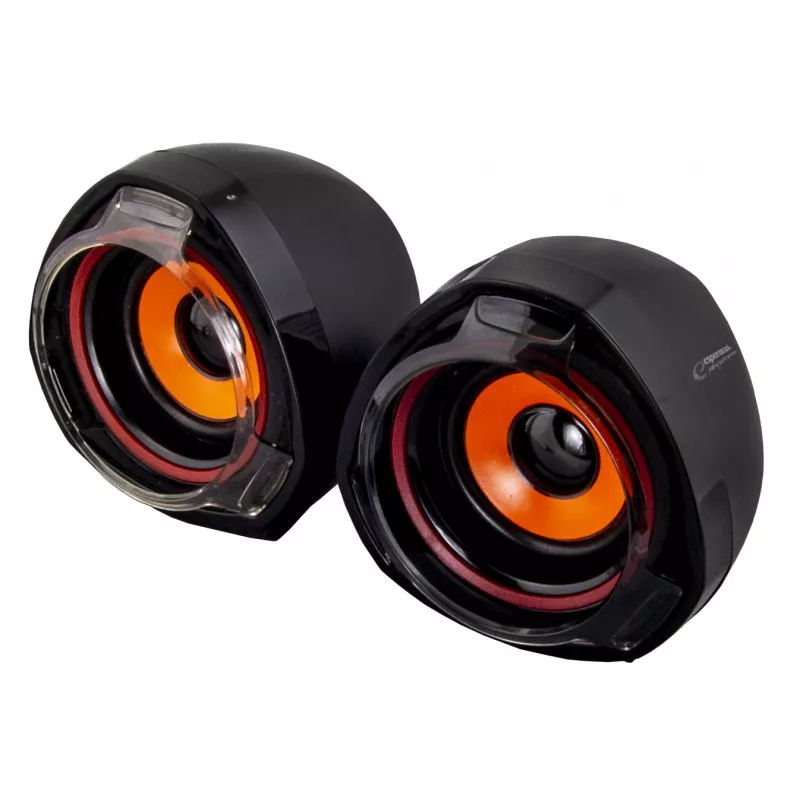 Sistem audio 2.0 Esperanza Rumba, 5W, 5V, 20Hz-18kHz, 10 x 10,5 x 9,5cm, negru