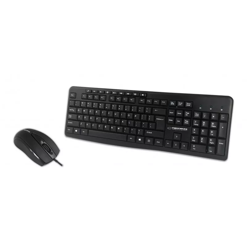 Kit tastatura si mouse gaming Esperanza Arvada, USB 2.0, 1000dpi, negru