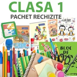 Pachet rechizite scolare pentru clasa 1, set complet pentru elevi cliclul primar, 22 piese