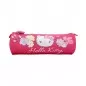 Penar etui, tubular, imprimeu roz Hello Kitty, inchis cu fermoar