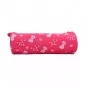 Penar etui, tubular, imprimeu roz Hello Kitty, inchis cu fermoar