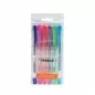 Set 6 pixuri cu gel neon, varf 0.8 mm, multicolore, Pensan