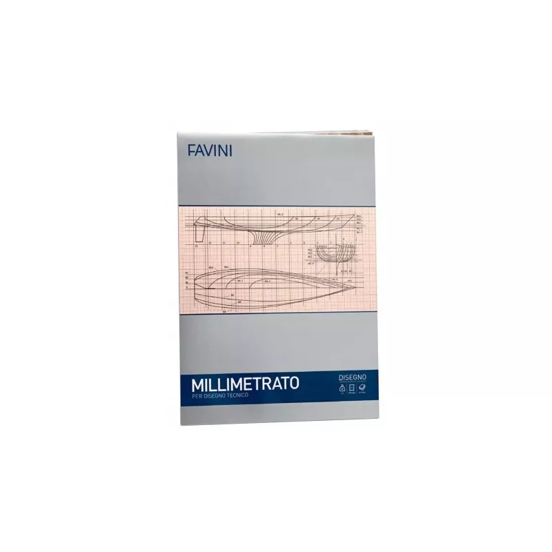 Hartie milimetrica A3, 85g/mp, set 10 coli, FAVINI