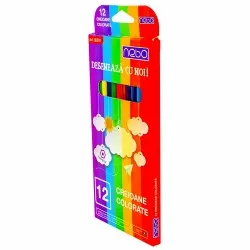 Creioane color hexagonale, 12 buc/set - NEBO