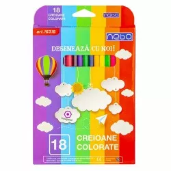 Creioane color Hexagonale Set 18 - NEBO