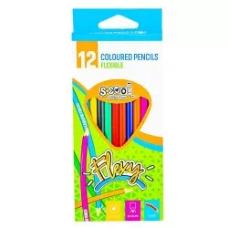 Creioane color, flexibile, 12 culori/set - S-COOL