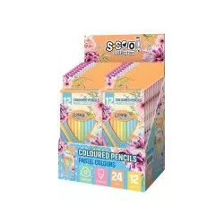 Creioane color, pastel, 12 cul/set - S-COOL