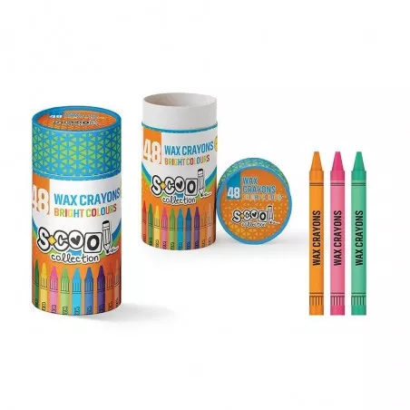 Creioane cerate, 48 cul/set - S-COOL