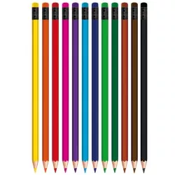 Creioane color cu radiera, 12 cul/set - S-COOL