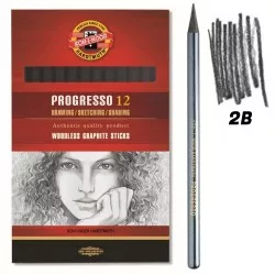 Creion Grafit fara lemn, Progresso, 2B - Koh-I-Noor