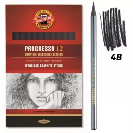 Creion Grafit fara lemn, Progresso, 4B - Koh-I-Noor