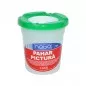 Pahar pictura, cu capac suport pensula, material plastic, 175 ml