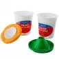 Pahar pictura, cu capac suport pensula, material plastic, 175 ml