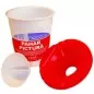 Pahar pictura, cu capac suport pensula, material plastic, 175 ml